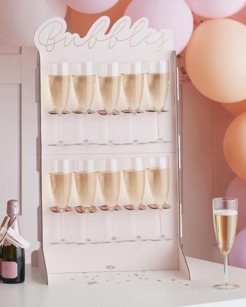 Rose Gold & Blush Bubbly Wall