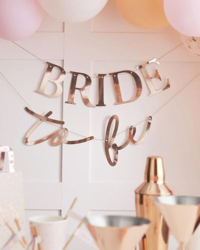 Hen Party Rose Gold Bride to Be Banner