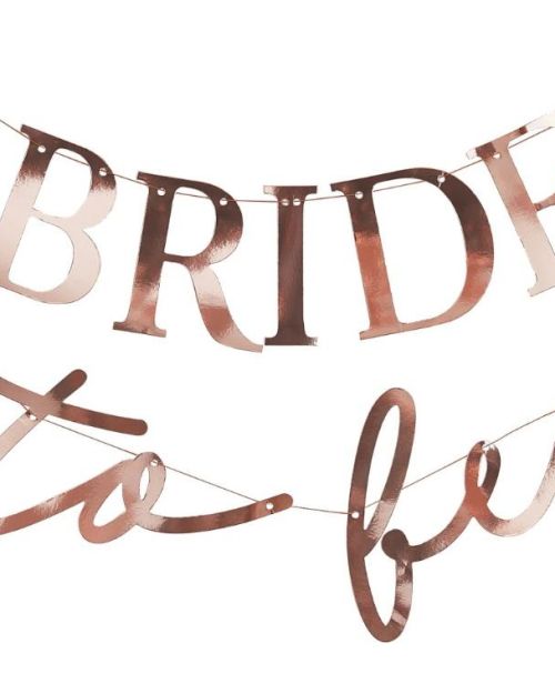 Hen Party Rose Gold Bride to Be Banner
