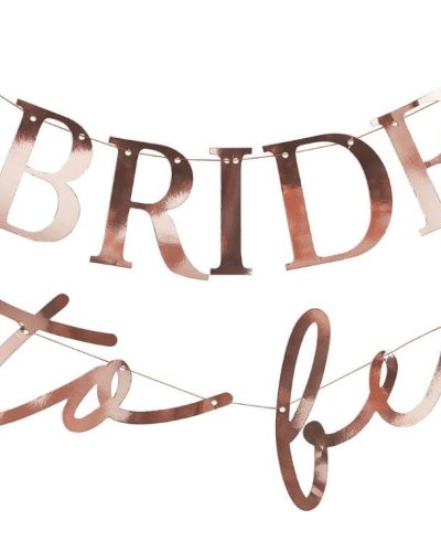 Hen Party Rose Gold Bride to Be Banner