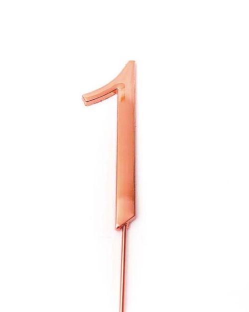 Rose Gold Cake Topper – Number 1