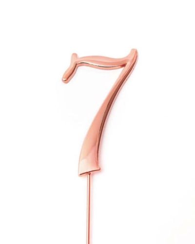 Rose Gold Cake Topper – Number 7