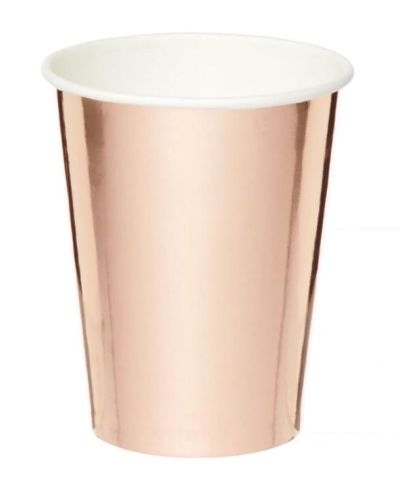 Rose Gold Foil Cups 8pk