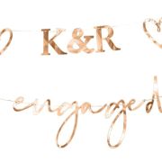Rose Gold Customisable Engagement Bunting