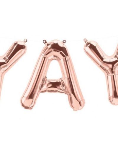 Foil Balloon Kit – Rose Gold Yay