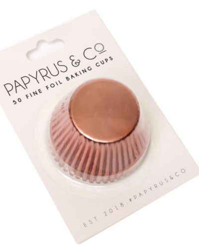 Rose Gold Foil Cupcake Cases 50pk
