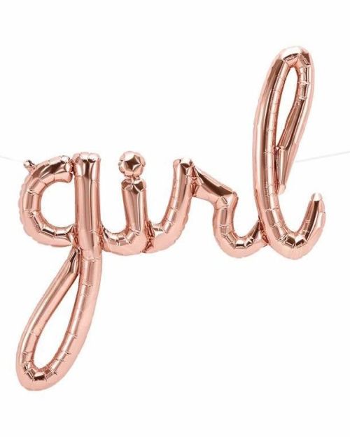 Rose Gold ‘Girl’ Script Balloon