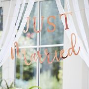 Rose Gold Just Married Bunting