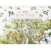 Rose Gold Just Married Bunting