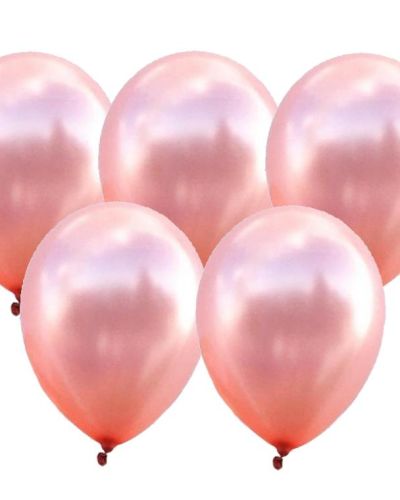 Rose Gold Metallic Balloons – 25pk