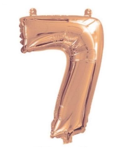 Mini Rose Gold Foil Balloon – Number 7