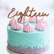 Rose Gold Plated Cake Topper – Eighteen