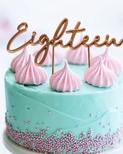 Rose Gold Plated Cake Topper – Eighteen