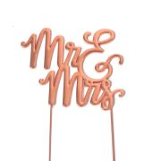 Rose Gold Plated Cake Topper – Mr & Mrs