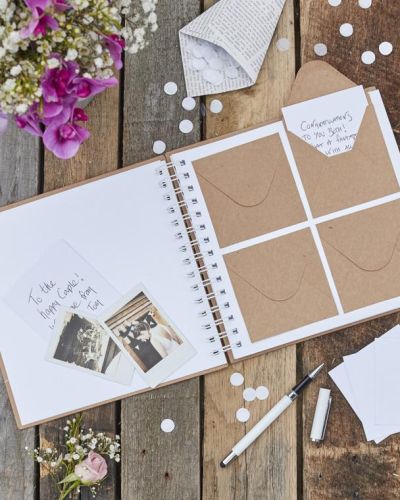 Rustic Country Envelope Wedding Guest Book
