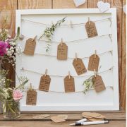 Rustic Country Peg & String Frame Guest Book Alternative