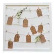 Rustic Country Peg & String Frame Guest Book Alternative