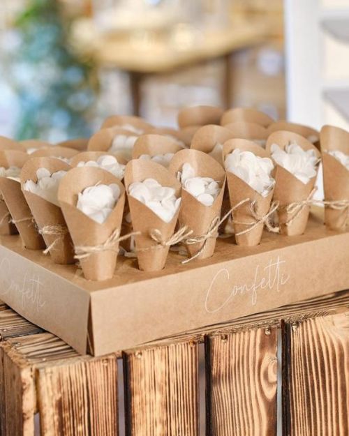 Rustic Romance Wedding Confetti Cone Stand