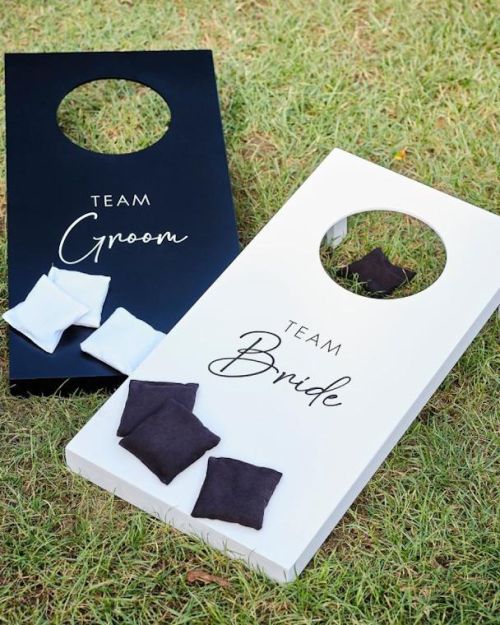 Rustic Romance Wedding Cornhole Game