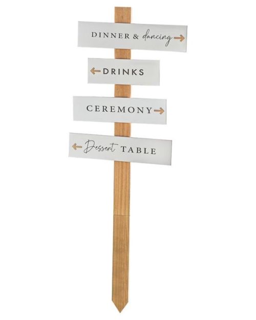 Rustic Romance Wedding Signpost