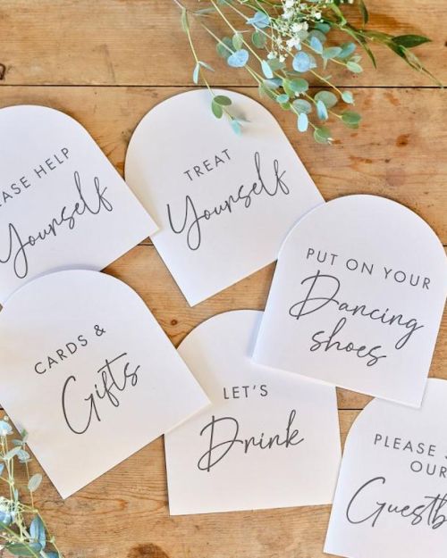 Rustic Romance Wedding Signs