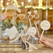 Rustic Romance Wooden Photo Booth Props