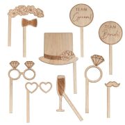 Rustic Romance Wooden Photo Booth Props