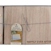 Rustic Romance Wooden Wedding Guest Book