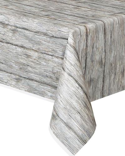 Rustic Wood Plastic Table Cover