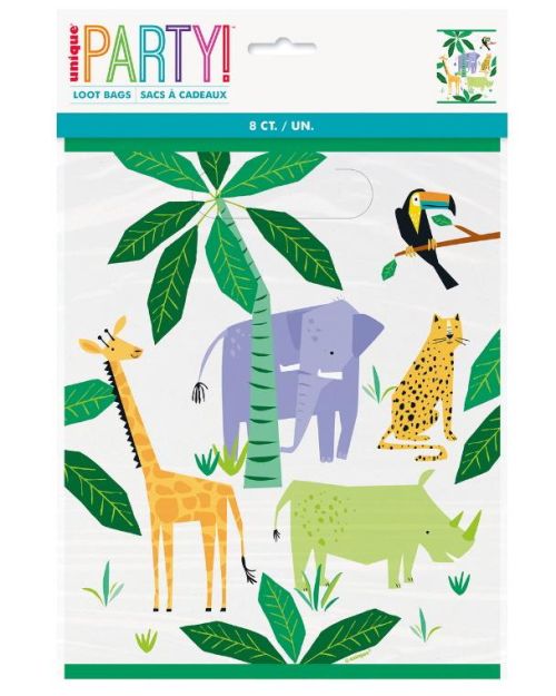 Animal Safari Loot Bags 8pk