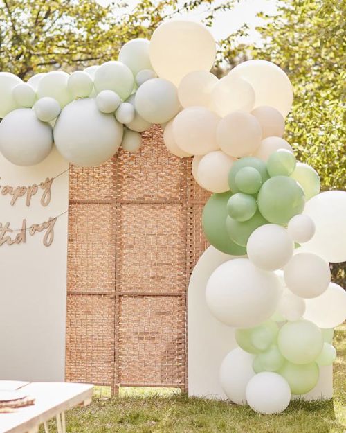 Sage, Nude & White Balloon Arch Kit