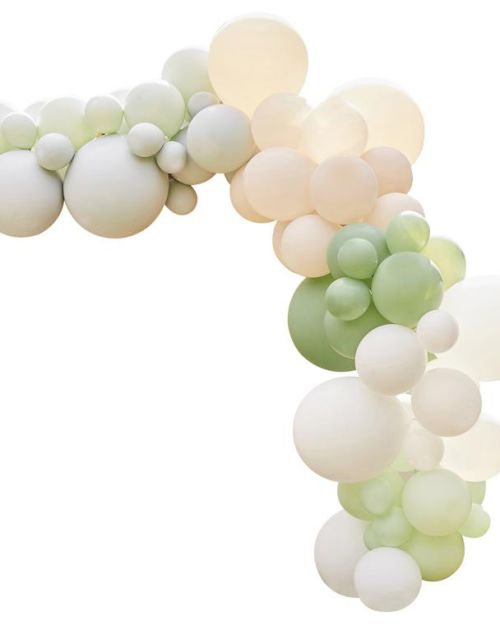 Sage, Nude & White Balloon Arch Kit