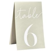 Sage Wedding Table Numbers 1-12