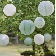 Sage & White Paper Lanterns 8pk