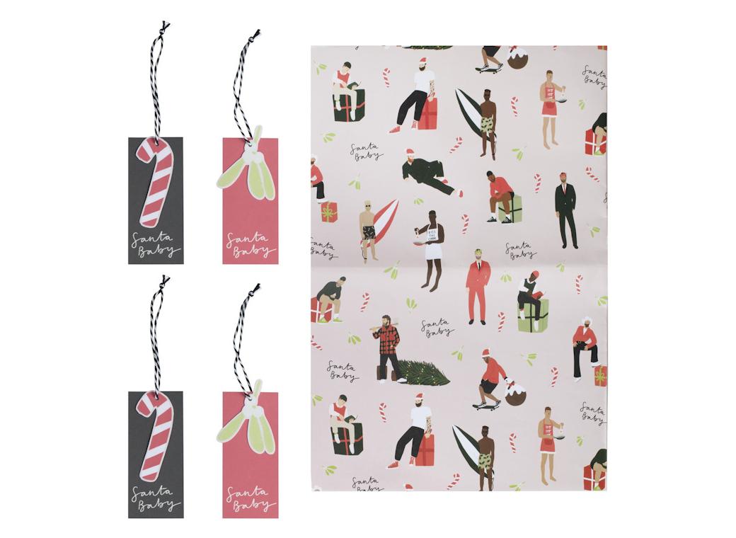 Santa Baby Christmas Gift Wrap & Tags