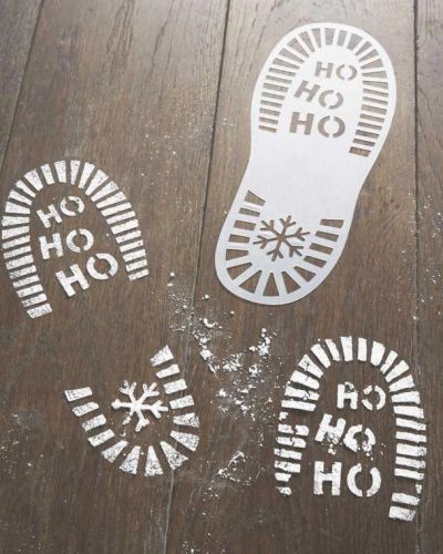 Santa’s Footprint Christmas Stencils