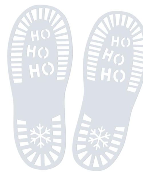 Santa’s Footprint Christmas Stencils