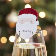 Santa Glass Decorations 12pk