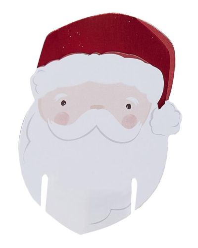 Santa Glass Decorations 12pk