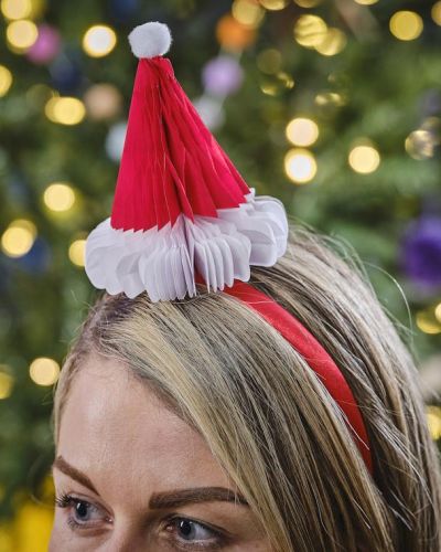 Santa Hat Christmas Headbands 2pk