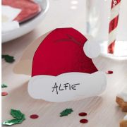 Santa Hat Christmas Place Cards 10pk