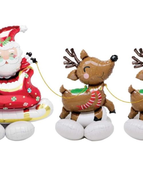 AirLoonz Santa & Reindeer Foil Balloons Kit
