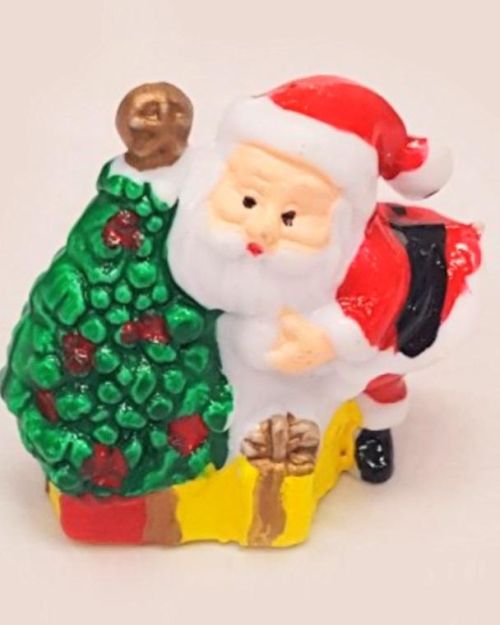 Santa With Tree Cake Topper
