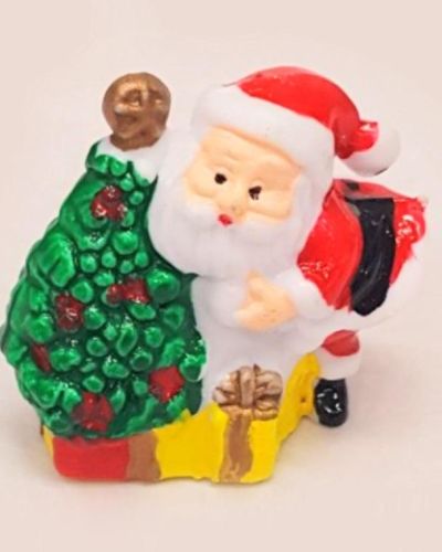 Santa With Tree Cake Topper