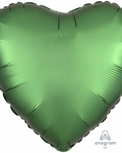 Heart Shaped Foil Balloon – Satin Luxe Emerald