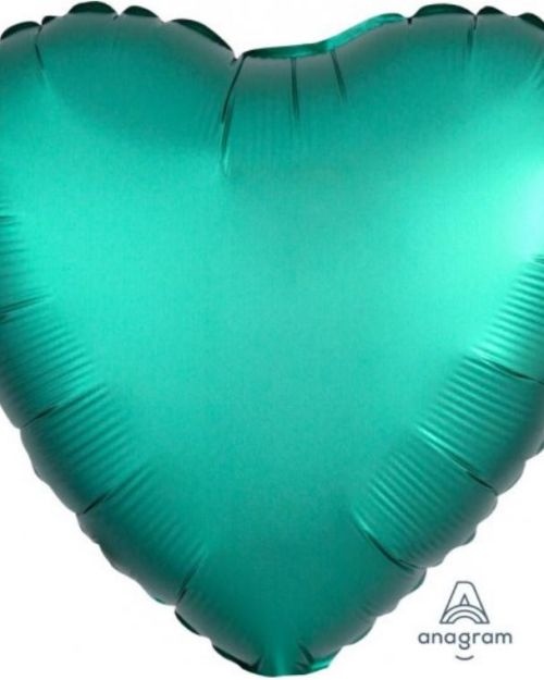 Heart Shaped Foil Balloon – Satin Luxe Jade