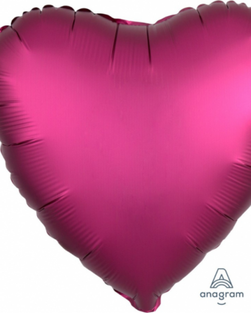 Heart Shaped Foil Balloon – Satin Luxe Pomegranate