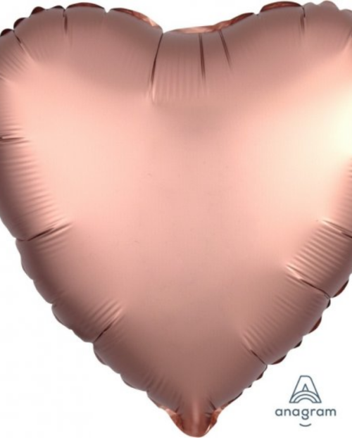 Heart Shaped Foil Balloon – Satin Luxe Rose Copper