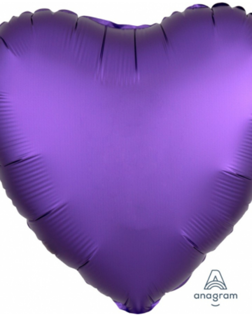 Heart Shaped Foil Balloon – Satin Luxe Purple Royal