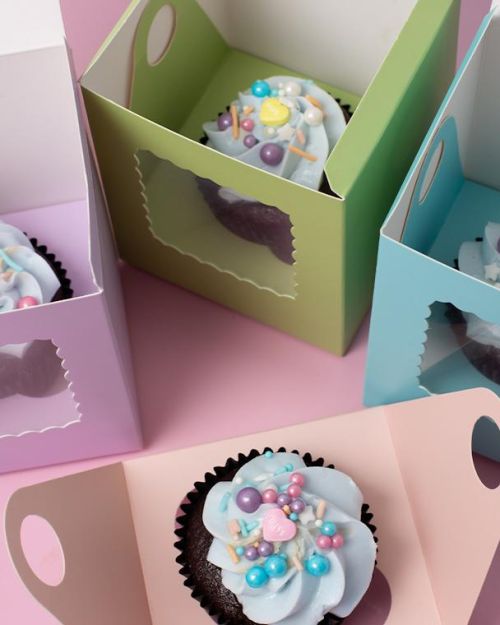 Scalloped Single Cupcake Box 6pk – Mixed